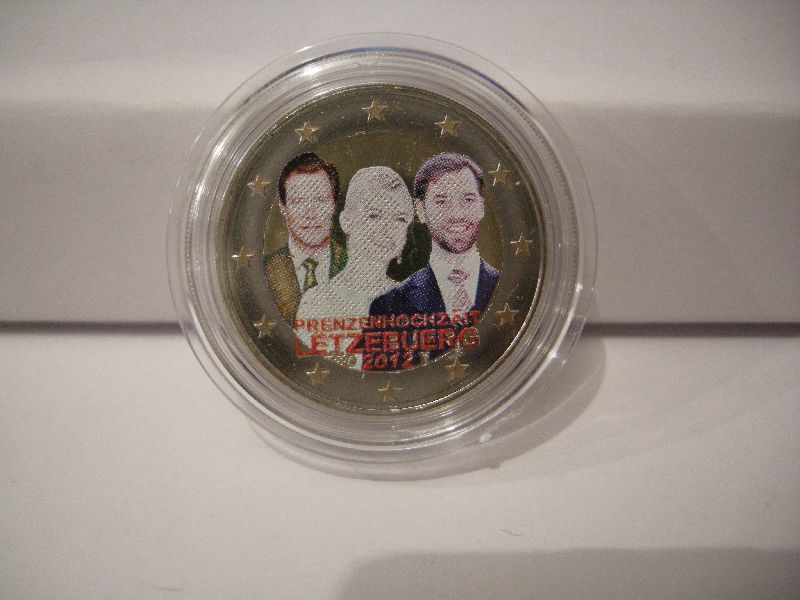 (afbeelding voor) 2 Euromunt Luxemburg 2012 wedding unc COLOUR